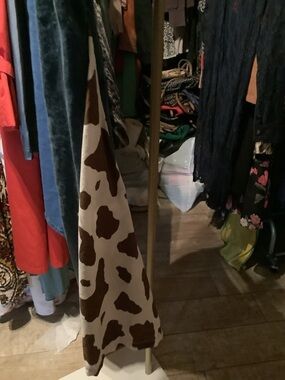 Brown and Cream Cow Print flares